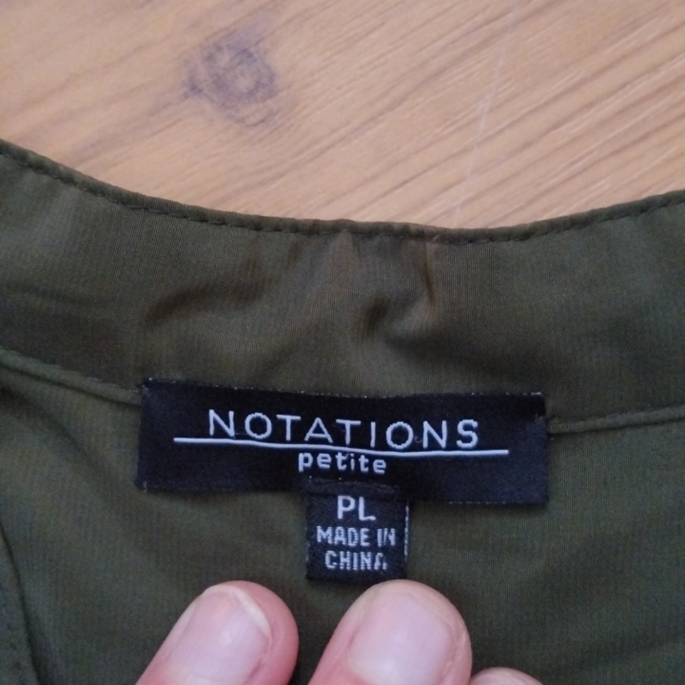 Notations Olive Green Blouse - image 3